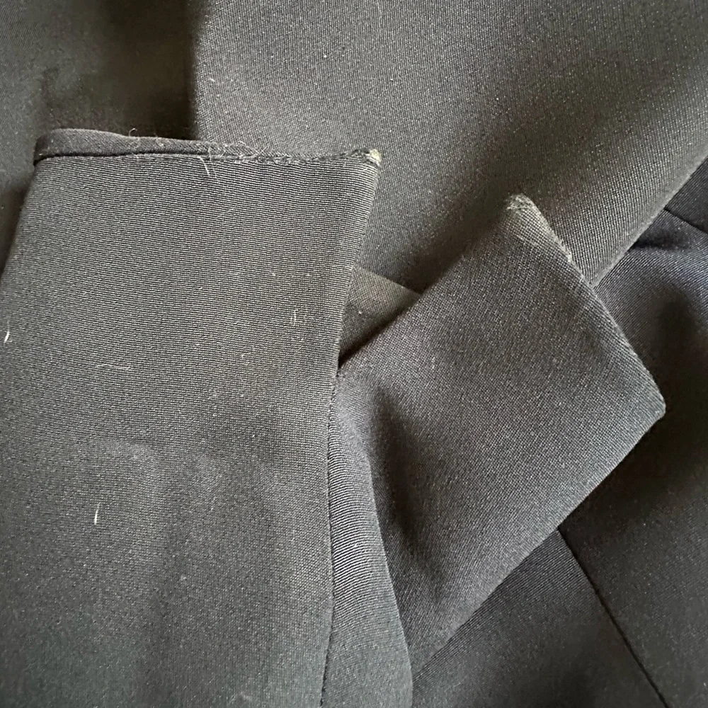 Akris Navy Silk Jacket with Hand Beaded Crystals Size 10 - Picture 14 of 16